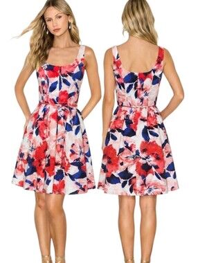 PAPPAGALLO Floral Print Sleeveless Fit & Flare Sundress - Size 6